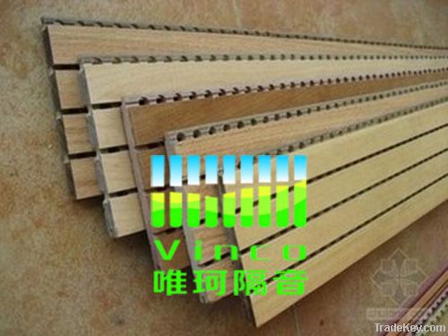 grooved wooden sound insulation board for wall and stock for sale