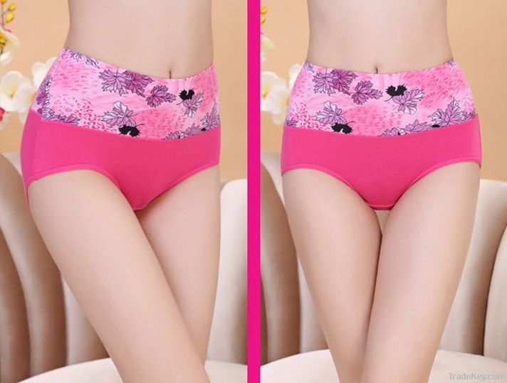 Hipster wide printing waitst 100% Rayon brief underwear-5168#