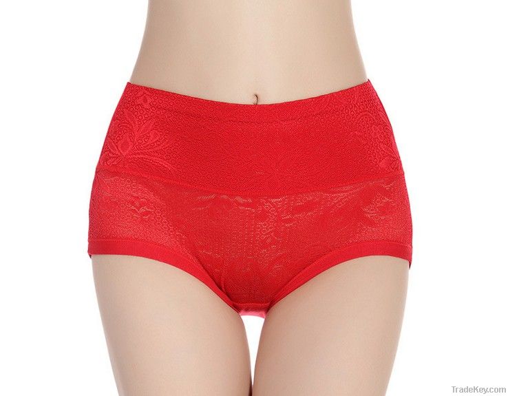 hipster Modal wih Lace waistband Pure Color brief Underwear -8020#