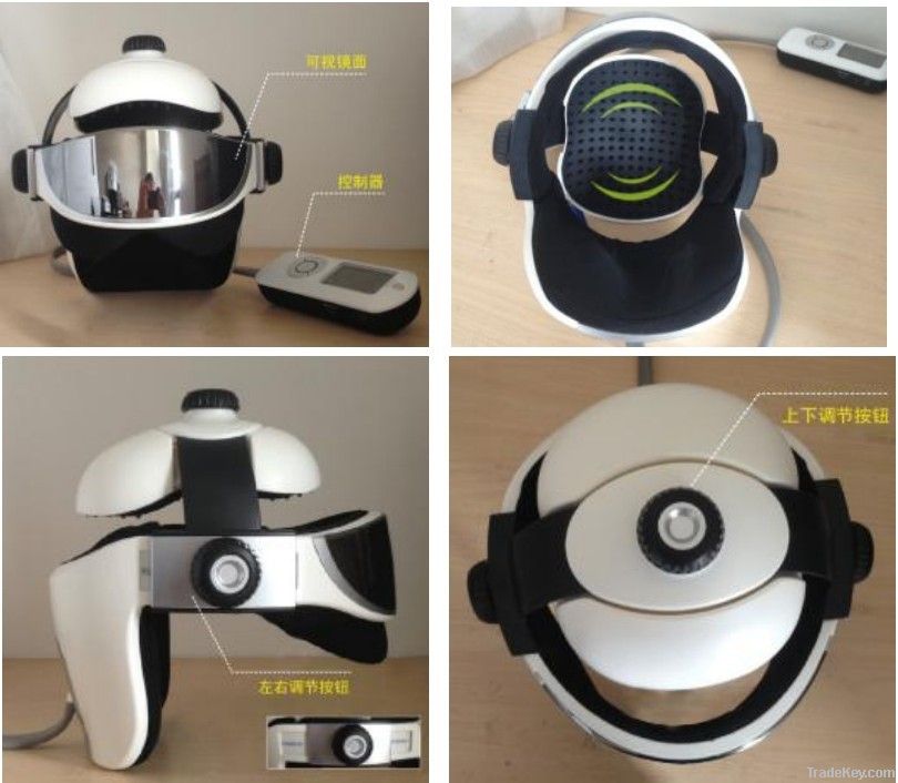 2014 new product heating air pressure head and eye massager with music
