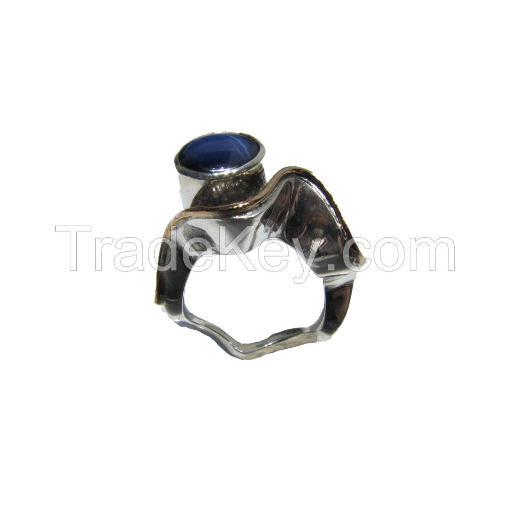 Star Sapphire Gemstone Silver Ring