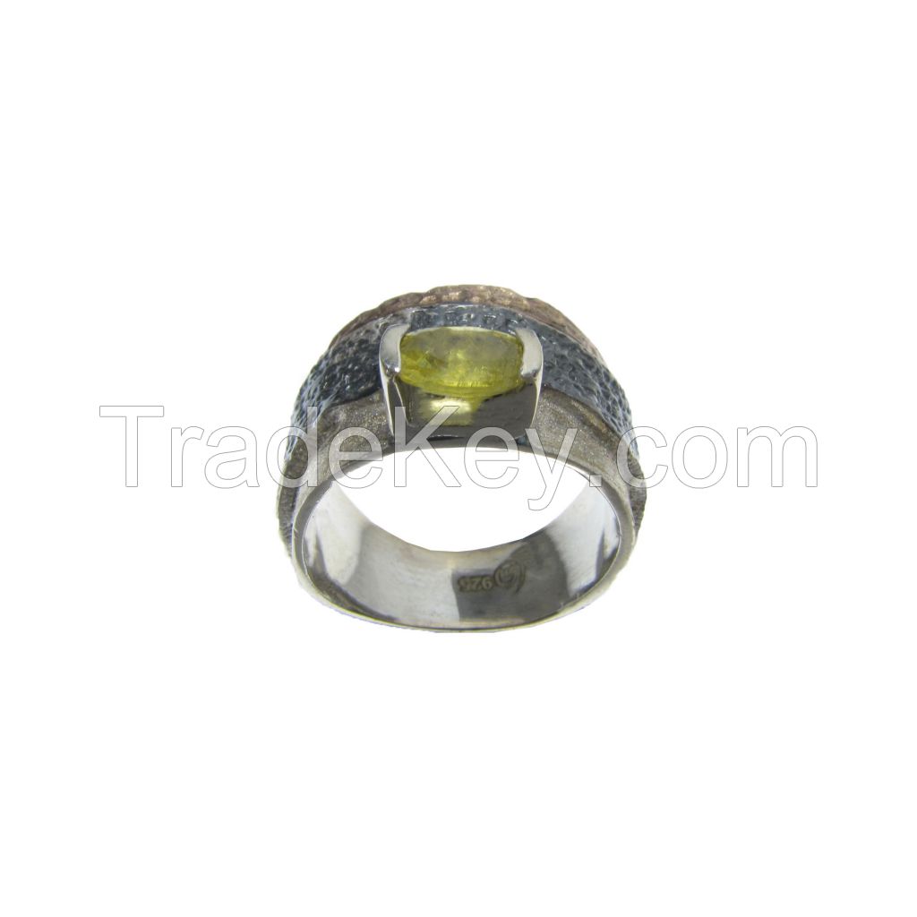 Sapphire Gemstone Silver Ring