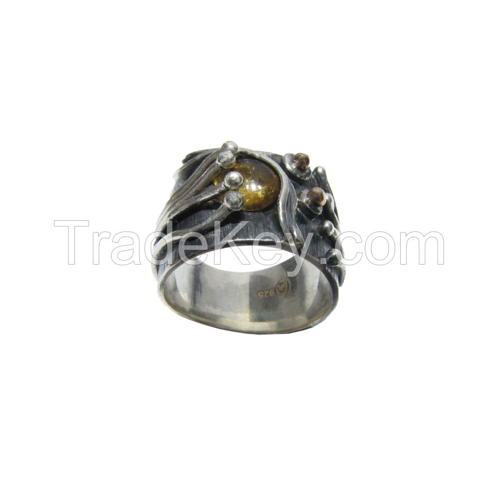 Tourmaline Gemstone Silver Ring