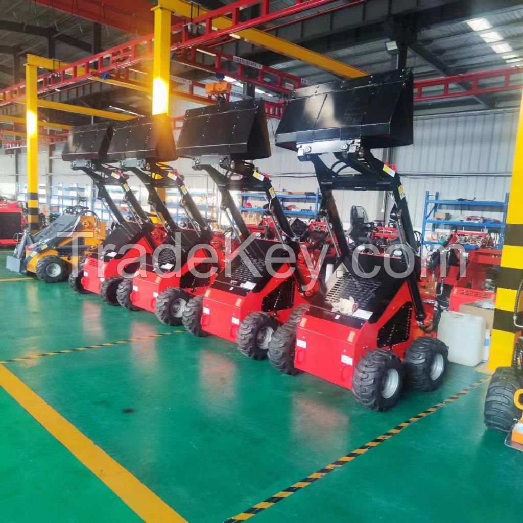 2022 first product small skid steer front end loader with bucket mini skid steer loader attachment skidsteer bagger mini