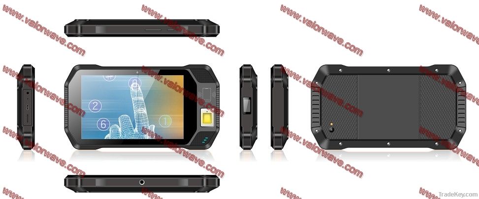 Rugged tablet PC with fingerprint reader