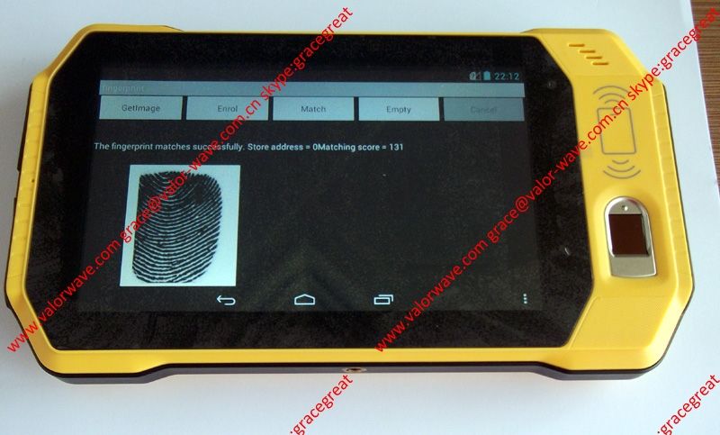 Tablet with fingerprint scanner with NFC,barcode scanner