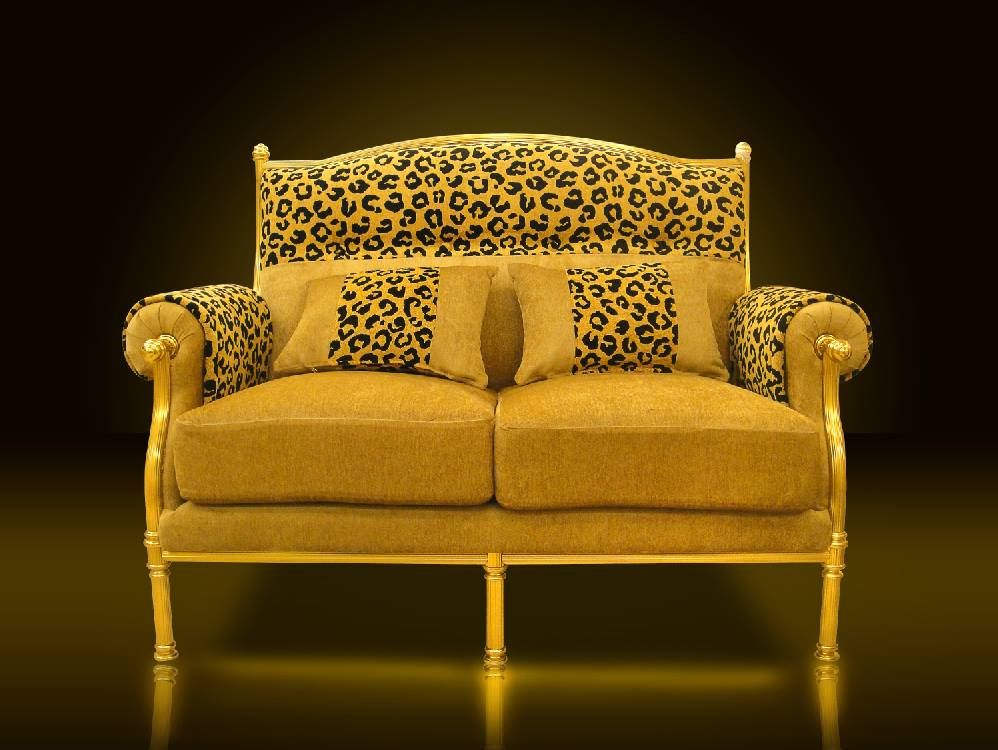 Royal Golden Aluminium Frame Luxury Classic Design Italian Style Elegant Living Room Home Furniture Sofa Malaysia