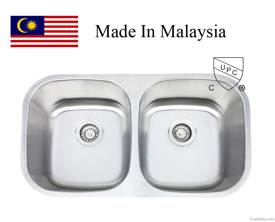 3218 CUPC stainless steel kitchen sink Made In Malaysia