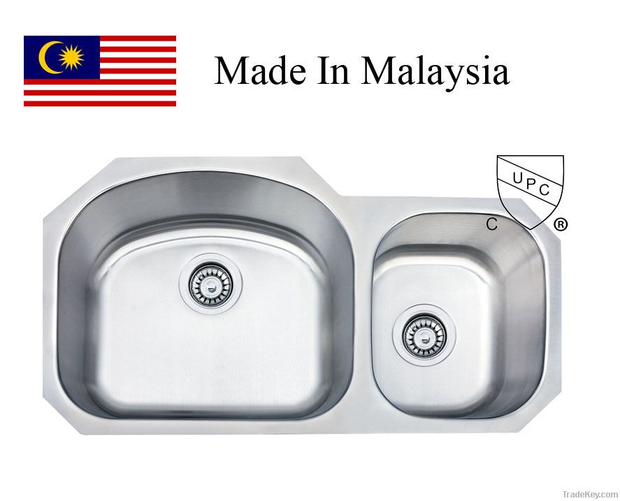 3218A CUPC stainless steel kitchen sink Made In Malaysia