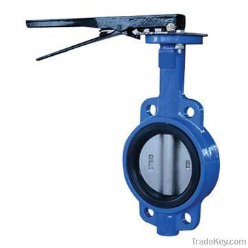wafer type butterfly valve gear operated