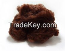 Dope dyed polyester staple fiber