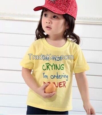 new coming! 2014 summer children clothing with nice cartoon printing