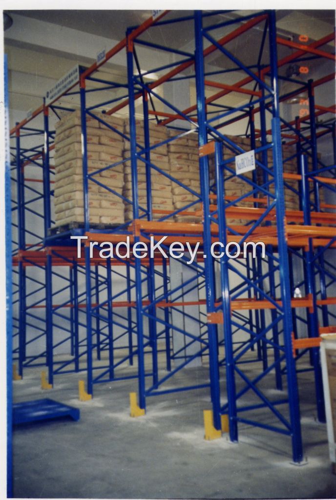 Drive-in and Drive-out Warehouse Storage Rack System