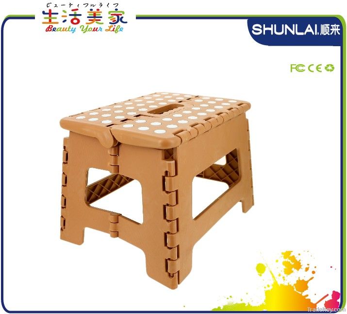 Plastic folding step stool for traveling, fishing, home furniture