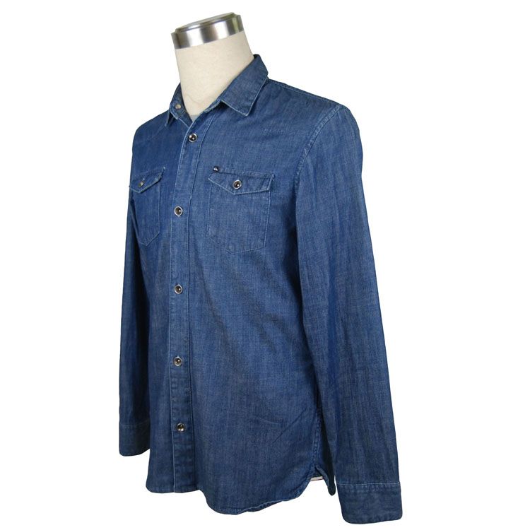 High quality OEM men's denim shirts