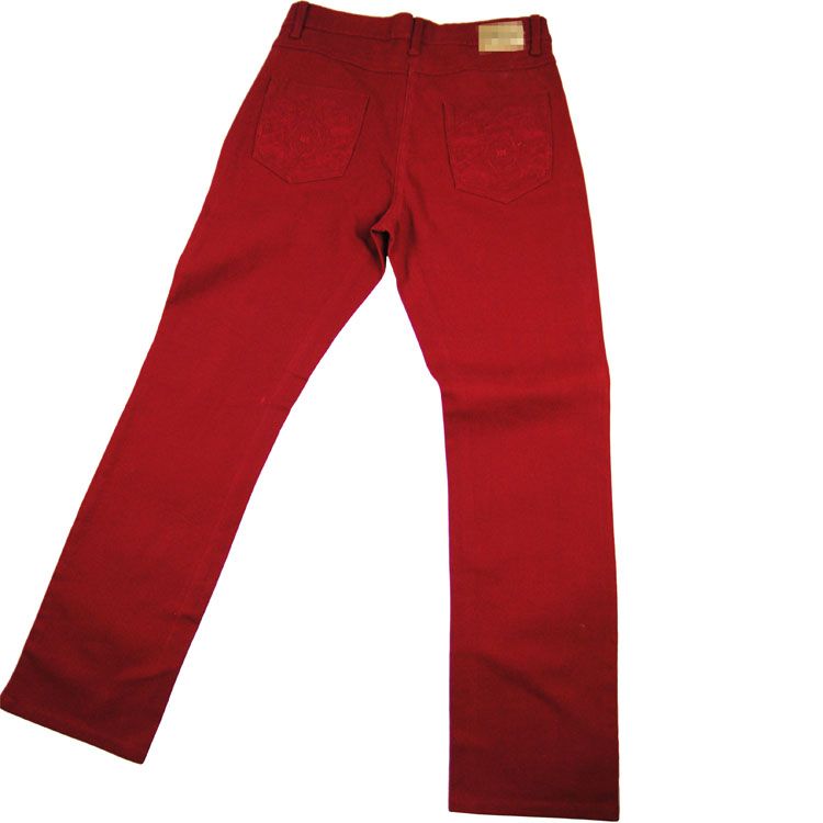 Special styles OEM men's jeans with nice colorful fabric