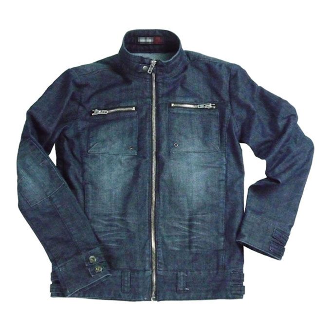 High quality OEM men's denim jacket with good effect washed