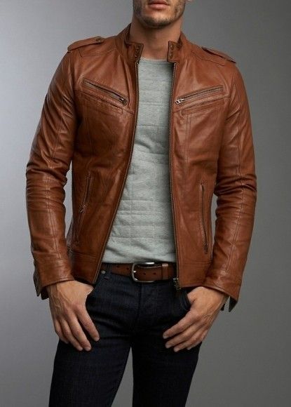 Men Latest 2014 Fashion Leather Jacket