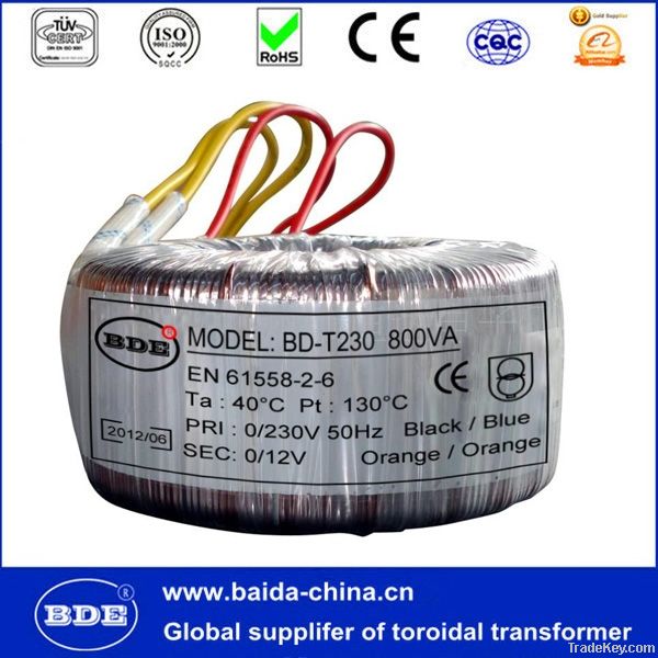 110V 12V Dry Type Toroidal Isolation Amplifier Power Transformer