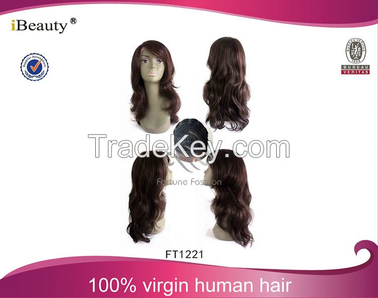 Factory  wholesale  direct real human hair  wigs  no shedding  no tangle