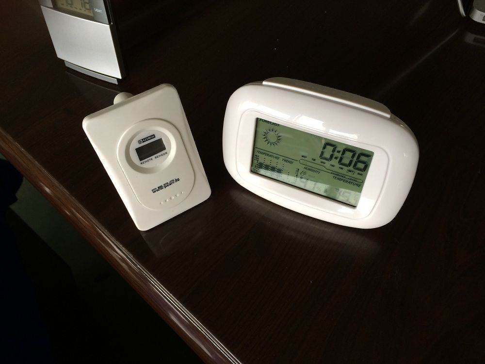 wireless weather station clock