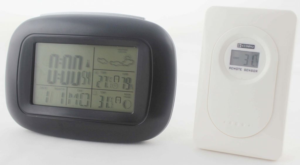 wireless weather station clock