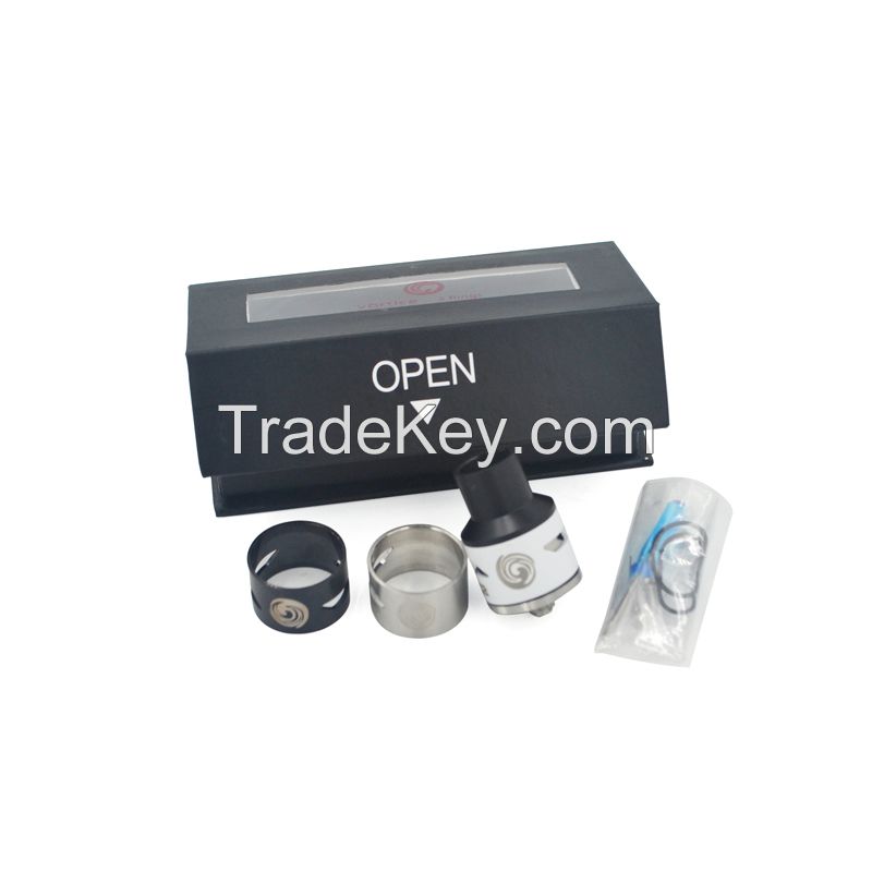 Vortice Clone Rebuildable Dripping Atomizer Adjustable Airflow Wide Bore Drip Tips 3 Rings