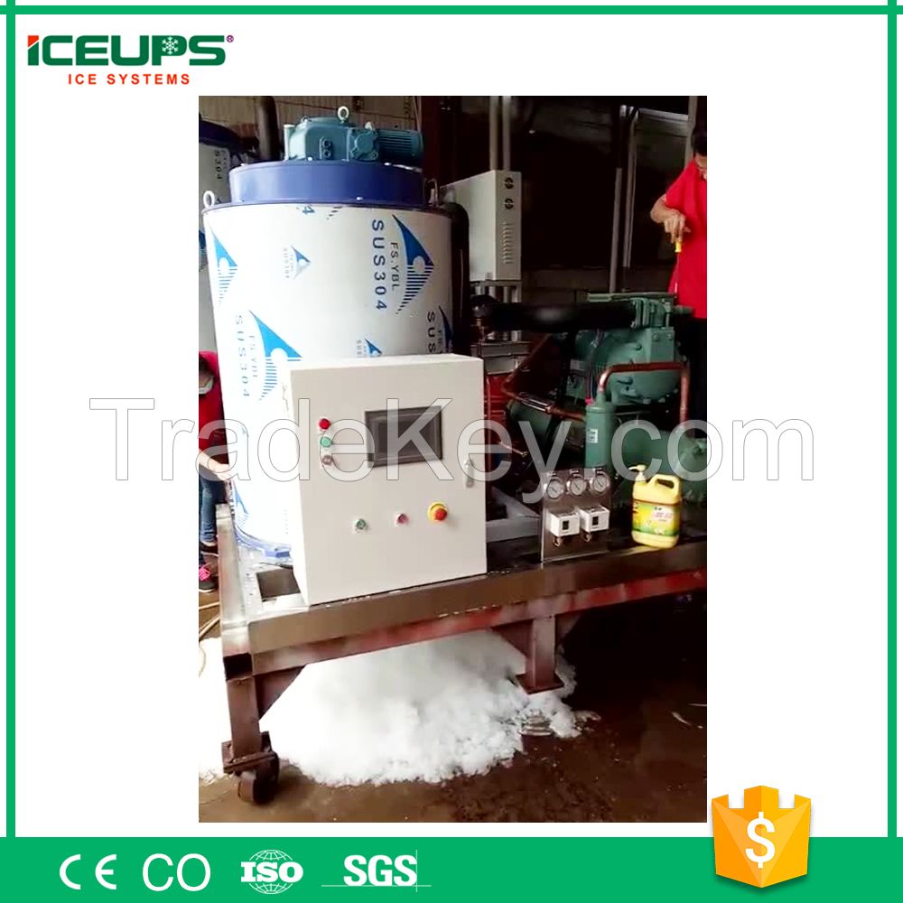  20ton Industrial Use R404A Slice ICE Making Machine with Seawater Input