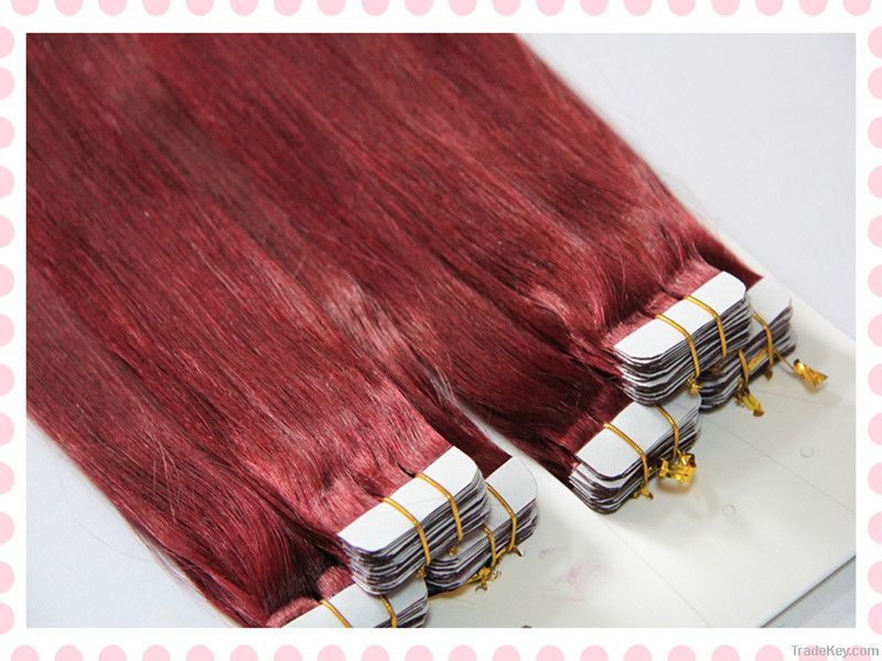 Wholesale 100% human hair virgin skin weft PU tape hair