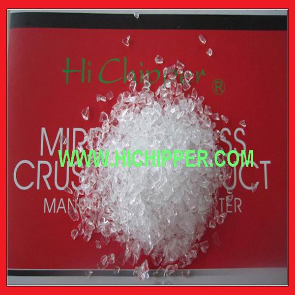 Crushed mirror glass chips as decorative materials for Engineered stone 