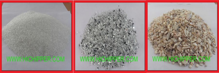 Decorative recycled crushed mirror glass chips