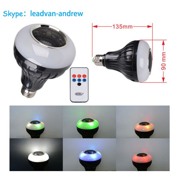 E 27 Lamp Socket 8W RGB Stage Light Led Bluetooth Speaker Bulb With Lighting