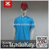 Men's yarn dyed Collar with pocket T-shirt, custom T/C , CVC working pr