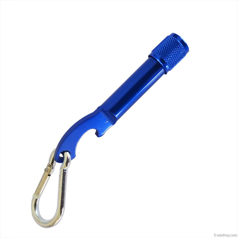 Mini key chain led flashlight with opener