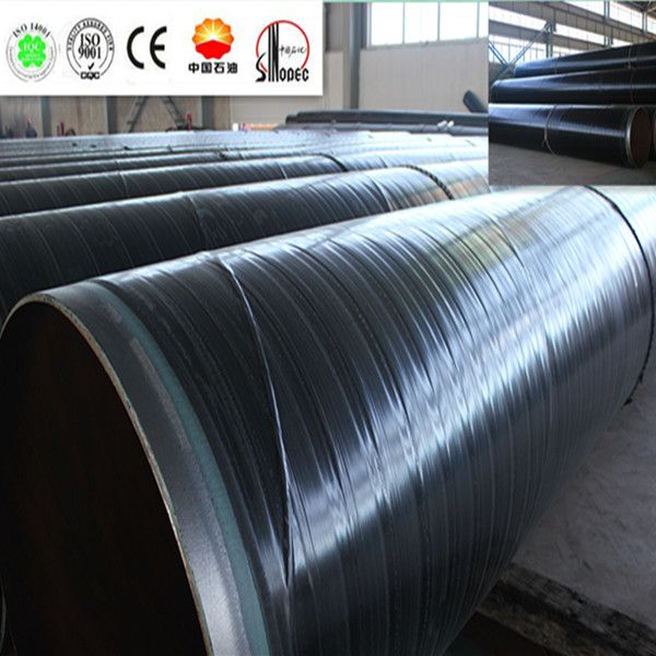 three layer pe and epoxy coatd steel pipe for oil and gas supply