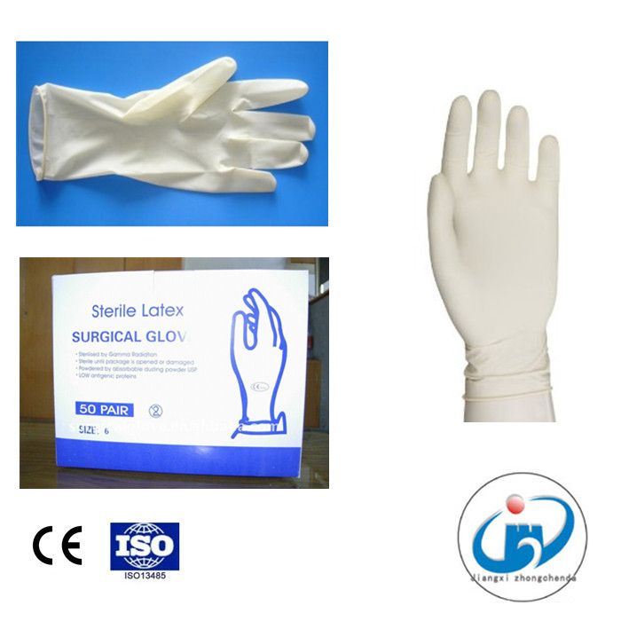 CE&ISO Approved Latex Surgical Gloves 