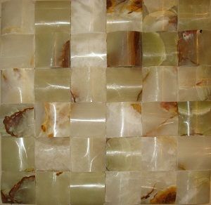 (polished)-Natural Green Onyx Art Mosaic,noble materials and special color