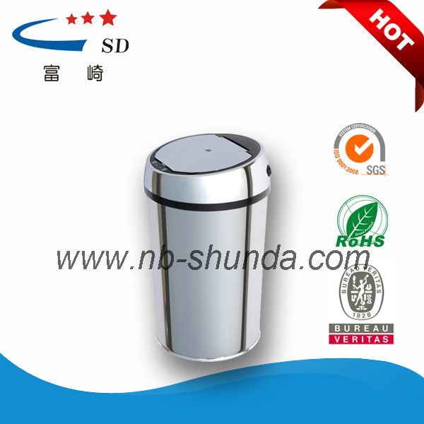 touchless stainless steel desk-on waste bins automatic sensor bin stainless steel rubbish trash bin