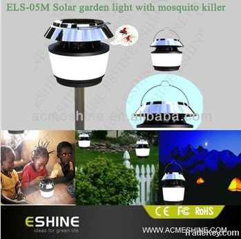 Energy saving IP54 solar mosquito repeller lamp with lawn lamp