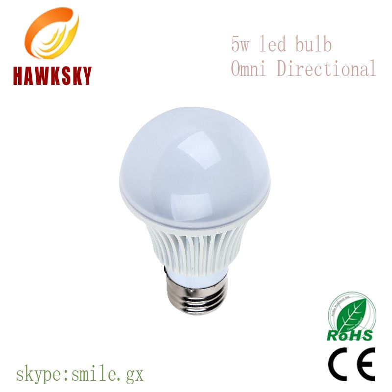 factory price energy saving dimmable 5W E27 Aluminum Light LED bulb
