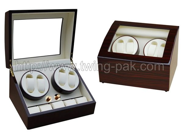 WW-B-B9ORM Best finish mahogany wooden watch winder box for 4+5 storage wholesale