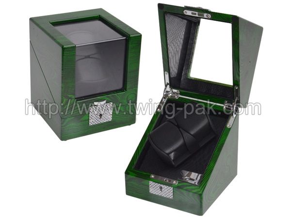 (WW-8116G) Personalized china silent watch winder green with led light wholesale