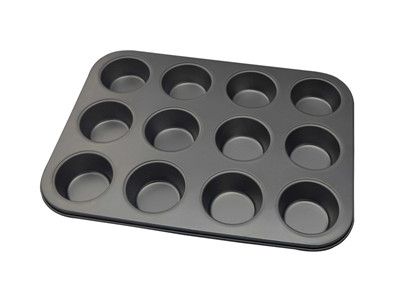 12 holes circular carbon steel cake pan