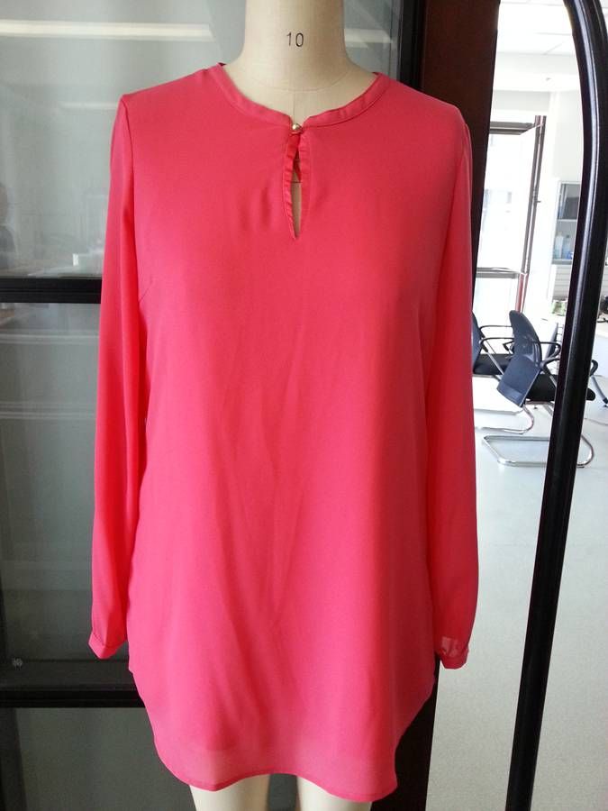 LADIES' 100% POLYESTER CHINA RED TOP 