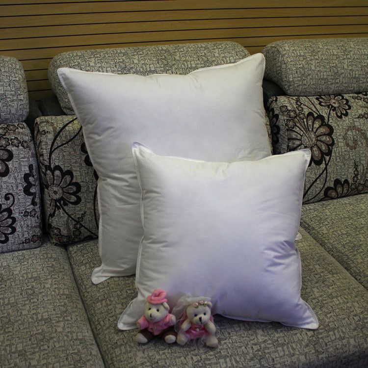 Rose white duck feather cushion