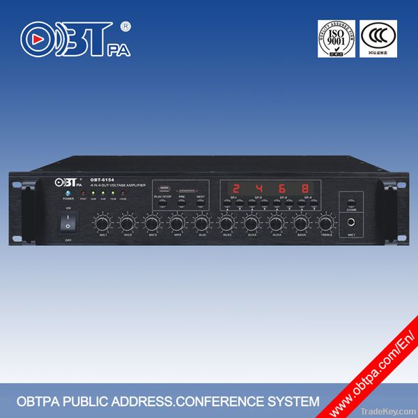 Public Address PA 4/5/6 zones power amplifier