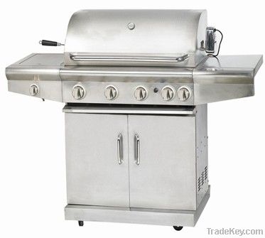Portable Gas BBQ with 3 burners and 1 side burner