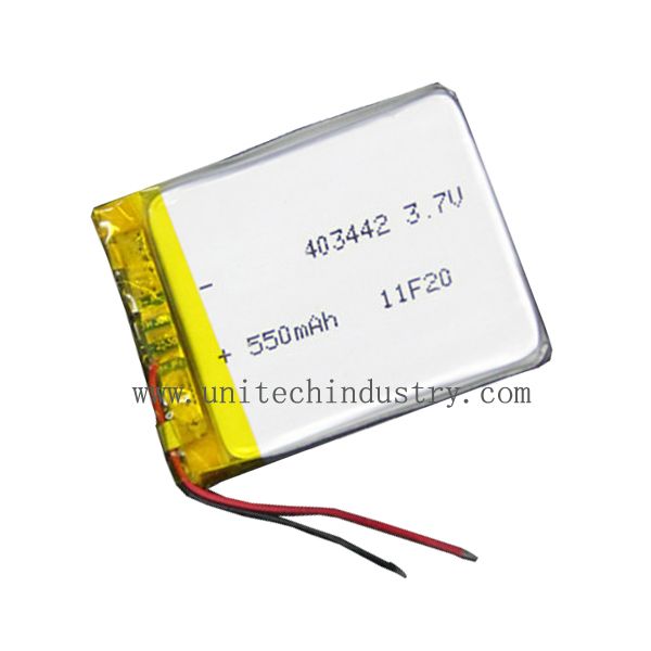 403442 lithium polymer battery /lipo batteries 3.7v 550mah