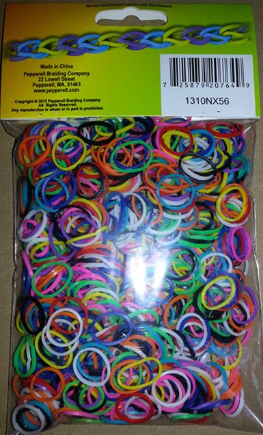 Rubber Bands multi colors 600ct/DZ 24 C clips