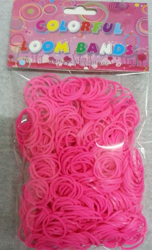 Wholesale - Rubber Bands Pink 600ct/DZ 24 C clips